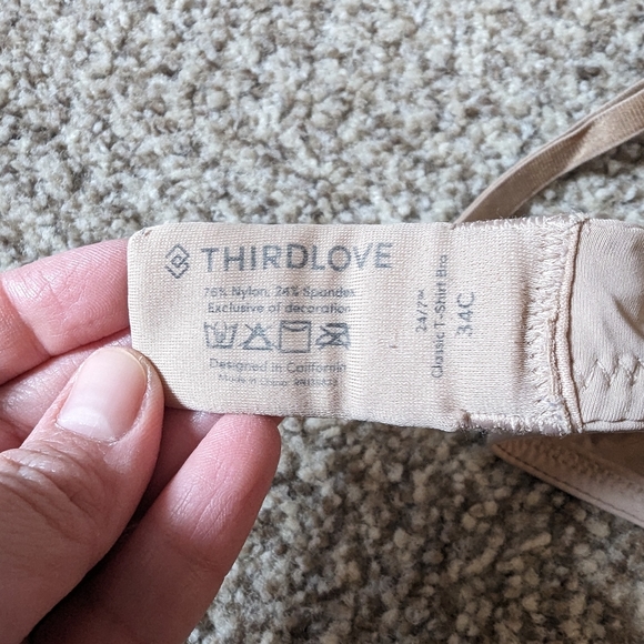 Thirdlove 24/7 Classic Tshirt Bra Nude 34C - Picture 4 of 5